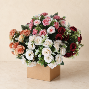 Nordic Artificial Small Rose Bouquet | Silk Table & Arch Flowers