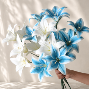 Real-Touch 3D Printed Artificial Lily Sprays | High-End Faux Flowers