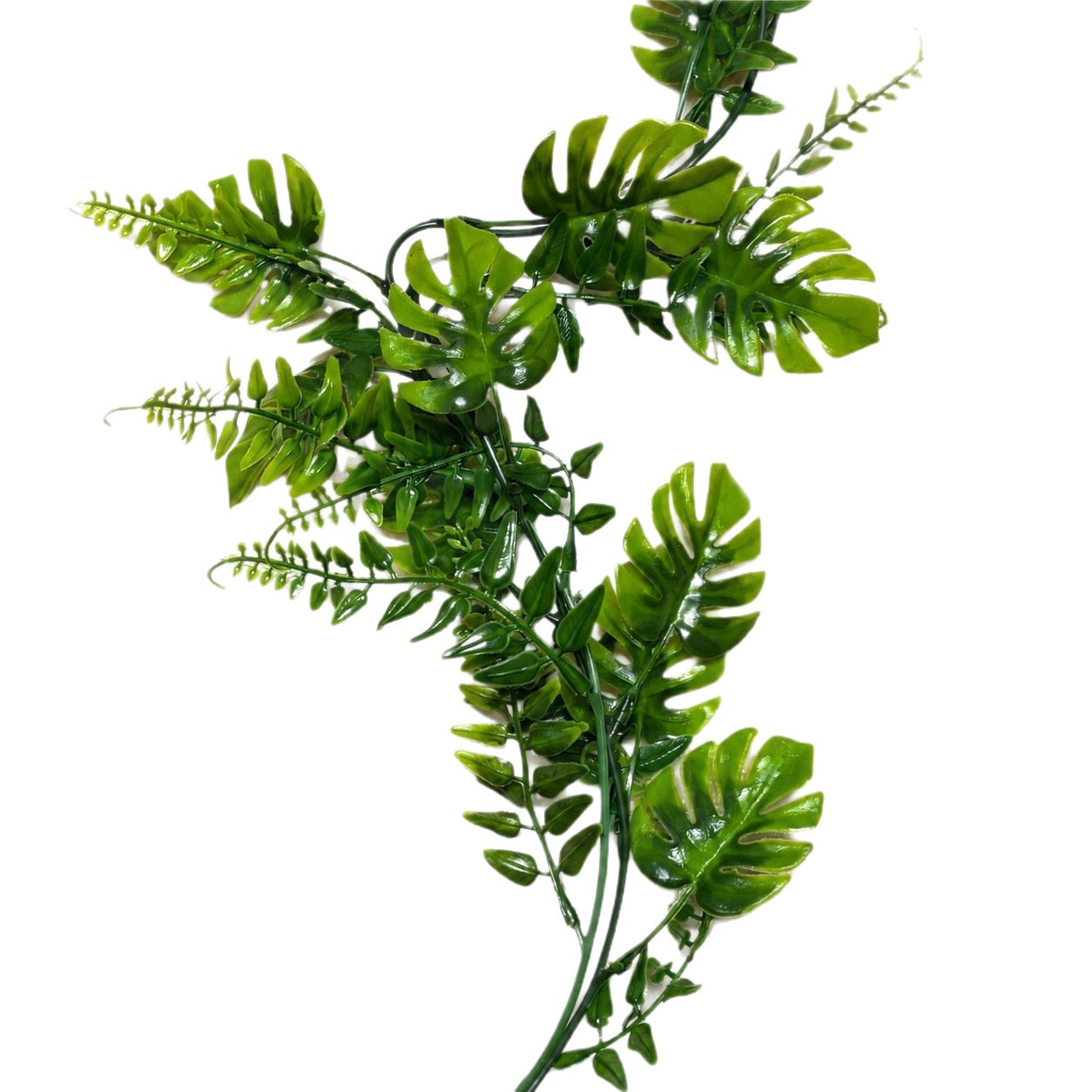 Wholesale Artificial Monstera & Fern Hanging Vines | Faux Persian Grass Wall Rattan - Image 5