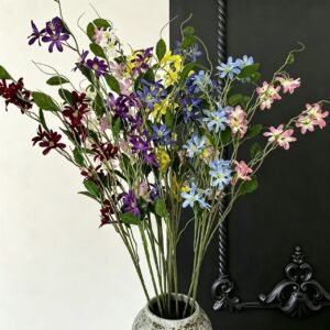 Wholesale Tall 3-Fork Artificial Snow Orchid Spray | High-Branch Qianlixiang Flowers for High-Ceiling Wedding Halls & Pastoral Venue Decor