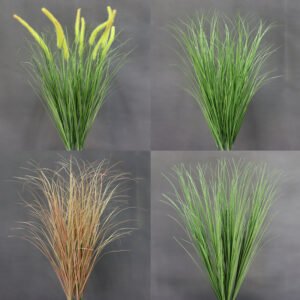 Artificial Reed & Setaria Foxtail Grass Stems | Faux Plume Plants for Home & Garden Decor