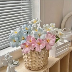 Premium PU Real-Touch Open-Smile Tulip Stem | Vintage Brownie Blooming Faux Tulip for Bridal Bouquets & Home Table Decor