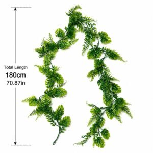 Wholesale Artificial Monstera & Fern Hanging Vines | Faux Persian Grass Wall Rattan